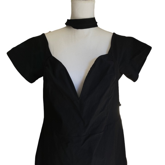 Nwt Charlotte Russe. Black midi dress. Code mood spells night 2X. - Picture 1 of 5